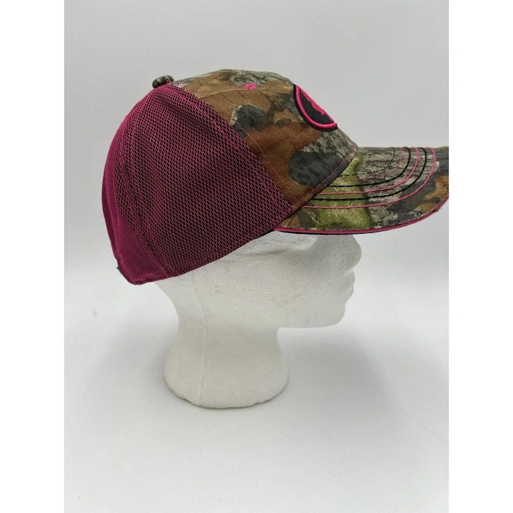 Mossy Oak Pink Camo Mesh Trucker Hat Ladies Fit Adjustable Outdoor Cap
